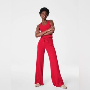 SPANX Air Essentials Wide Leg Pants in Red